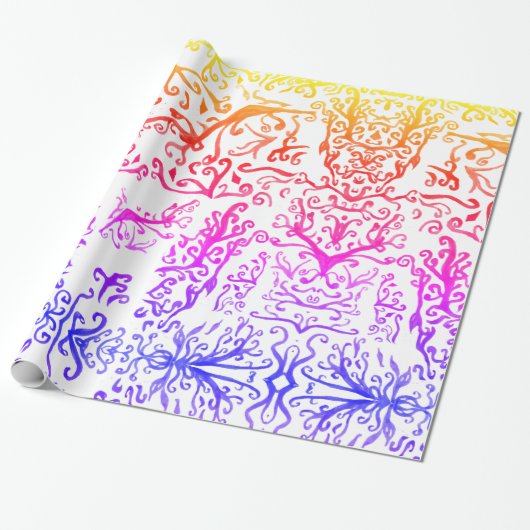 Botanische elementen Verpakkingsdocument Cadeaupapier (Uitgerold)