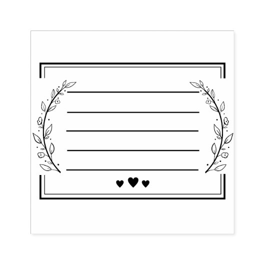 Botanische envelopadresplanner Ru Rubberstempel (Afrduk)