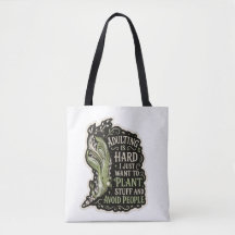 Botanische esthetische groene borduurwerk tas