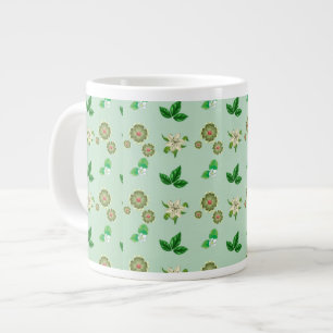 Botanische Esthetische Mok – Groene Bloem Coffee C