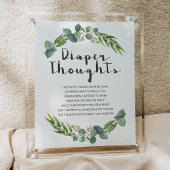 Botanische Eucalyptus Baby shower Diaperte gedacht Poster