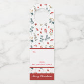 Botanische Eucalyptus Berries Kerstmis Flessenhanger (Voorkant)