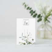 Botanische Eucalyptus Fauna Logo Haarclip Display Visitekaartje (Staand voorkant)