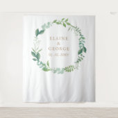 Botanische Eucalyptus Greenery Wedding Backdrop Wandkleed (Voorkant)
