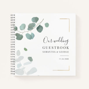 Botanische Eucalyptus Greenery Wedding Guest Book Notitieboek