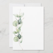 Botanische Eucalyptus Greenery Wedding Kaart (Achterkant)
