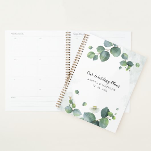 Botanische Eucalyptus Greenery Wedding Planner (Display)