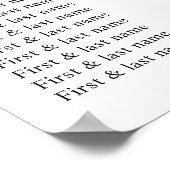 Botanische Eucalyptus Greenery Wedding Seating Sea Poster (Hoek)