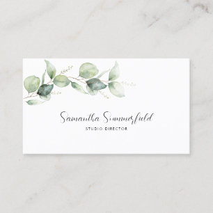 Botanische Eucalyptus groen Script Manager Visitekaartje