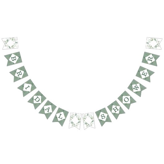 Botanische Eucalyptus Groene Bruiloft Feest Vlaggetjes (Alle)