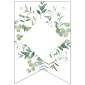 Botanische Eucalyptus Groene Bruiloft Feest Vlaggetjes (Eerste vlag)