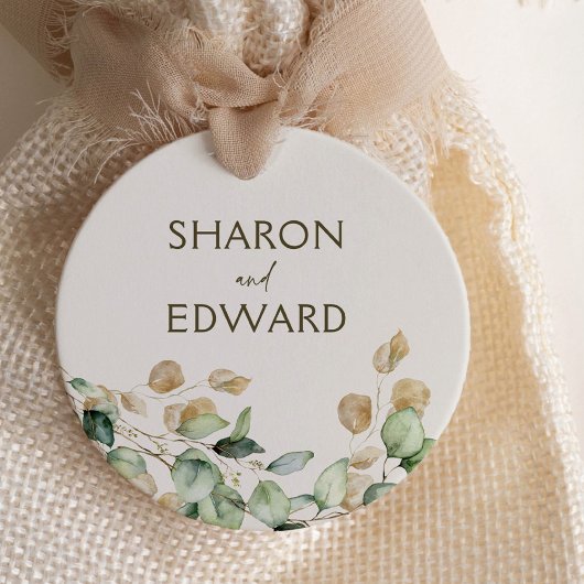 Botanische Eucalyptus Groene Persoonlijke Trouwdag Bedankjes Labels