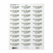 Botanische Eucalyptus Groene Retouradres Etiket (Full Sheet)