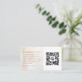 Botanische Eucalyptus Honeymoon Fund QR-code Informatiekaartje (Staand voorkant)