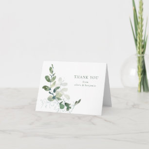 Botanische Eucalyptus Huwelijk Koppel Namen Gevouw Bedankkaart
