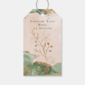 Botanische Eucalyptus Moderne Abstracte Waterverf Cadeaulabel (Achterkant)