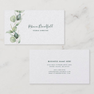 Botanische Eucalyptus Moderne Script Schoonheidssa Visitekaartje