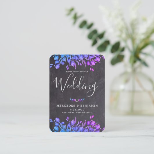 Botanische Eucalyptus QR Code Rustige bruiloft Uit Informatiekaartje (Staand voorkant)