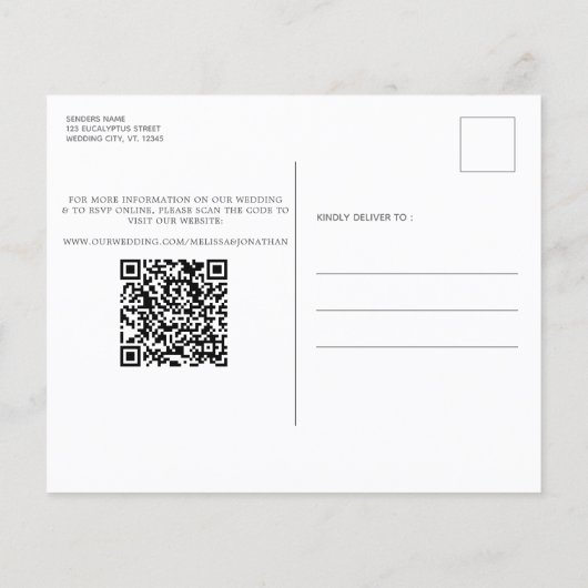 Botanische Eucalyptus QR van de begroting sparen d (Achterkant)