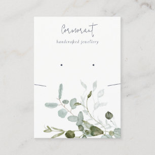 Botanische Eucalyptus Stud Oorbel Ketting Display Visitekaartje