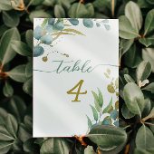 Botanische Eucalyptus Trouwtafel nummer Kaart