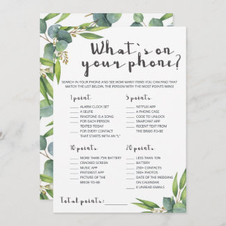 Botanische eucalyptus wat op uw telefoonspel