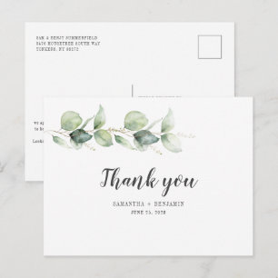 Botanische Eucalyptus Waterverf olievlek Briefkaart