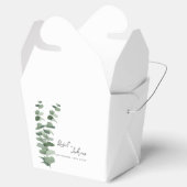 Botanische Eucalyptus Zwart-wit bruiloft Bedankdoosjes (Geopend)