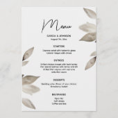 Botanische eucalyptusbladeren menu (Voorkant)