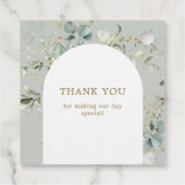 botanische eucalyptusboog-Baby shower Bedankjes Labels (Achterkant)