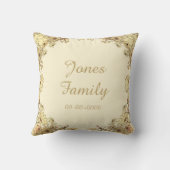 Botanische Familienaam & Datum Kussen (Achterkant)