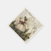 botanische fee met Antiek script Servet (Hoek)