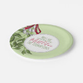 Botanische feestdag Greenery Kerstmis op maat Papieren Bordje (Gekanteld)