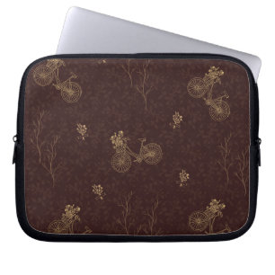 Botanische fiets neopreen laptophoes laptop sleeve