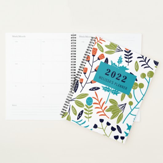 Botanische Floral - Aangepaste jaarplanning Planner (Display)