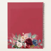 Botanische Floral Burgundy Greenery-script bruilof Planner (Achterkant)
