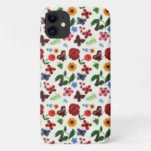 Botanische Floral Butterfly iPhone 11 Hoesje