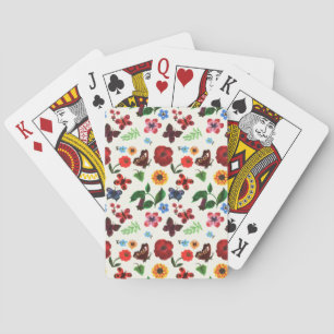 Botanische Floral Butterfly Pokerkaarten