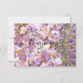 Botanische Floral Funeral Hartelijk dank Bedankkaart (Achterkant)