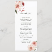 Botanische Floral Garden Waterverf Wedding Menu (Voorkant)