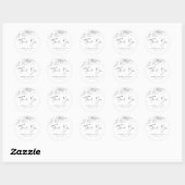 Botanische Floral Illustratie Dank je wel Sticker (Vel)