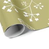 Botanische Floral laat groene olijven groen Cadeaupapier (Rol Hoek)