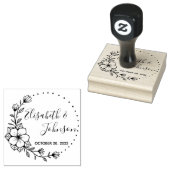 Botanische Floral Names Bindend Rubber Stamp Rubberstempel (Gestempeld)