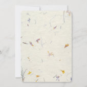 Botanische Floral Paper Modern Digital Wedding Kaart (Achterkant)