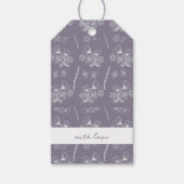 Botanische Floral Pattern Outline Lader Cadeaulabel (Voorkant)