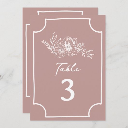 Botanische Floral Pink Weddenschap Kaart (Voorkant / Achterkant)