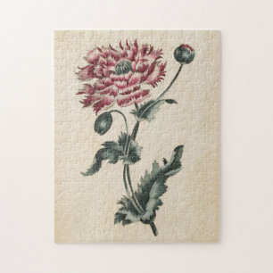 botanische Floral Poppy Legpuzzel