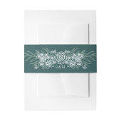 Botanische Floral Sage Mint Emerald Green Wedding Uitnodigingen Wikkel (Voorkant Voorbeeld)