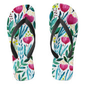 Botanische florale illustratie teenslippers (Voetbed)