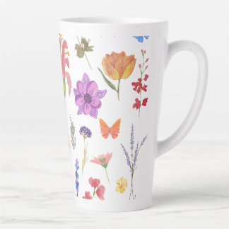 Botanische Florale Latte Mok | Cadeau voor Haar
